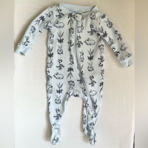 Janie & Jack Baby Bunny Footed Zip Pajama (0-3 months)